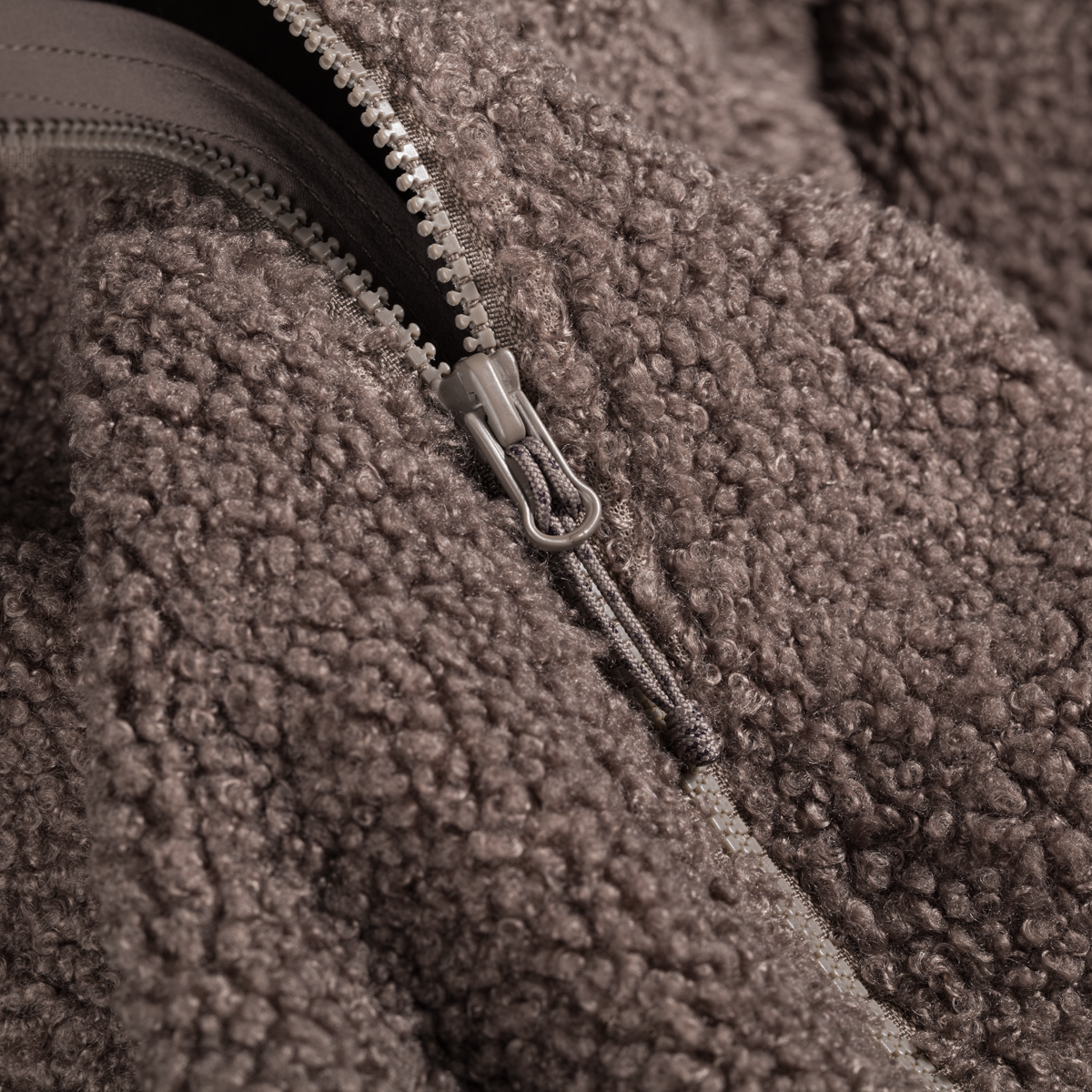 Palpo Women's Pile Fleece Jacket in Cocoa Brown
