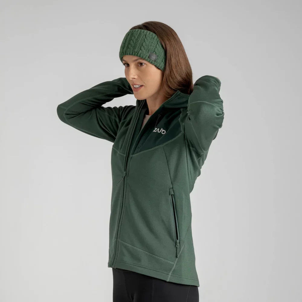 Amiko Women's Fleece Hooded Jacket — Harbor Blue