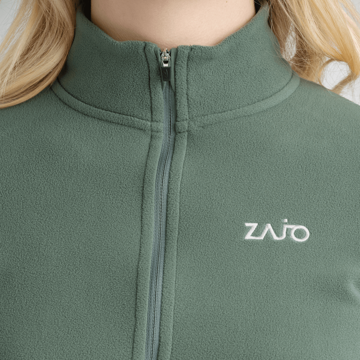 Auro Women's Fleece Zip Top in Black Olive
