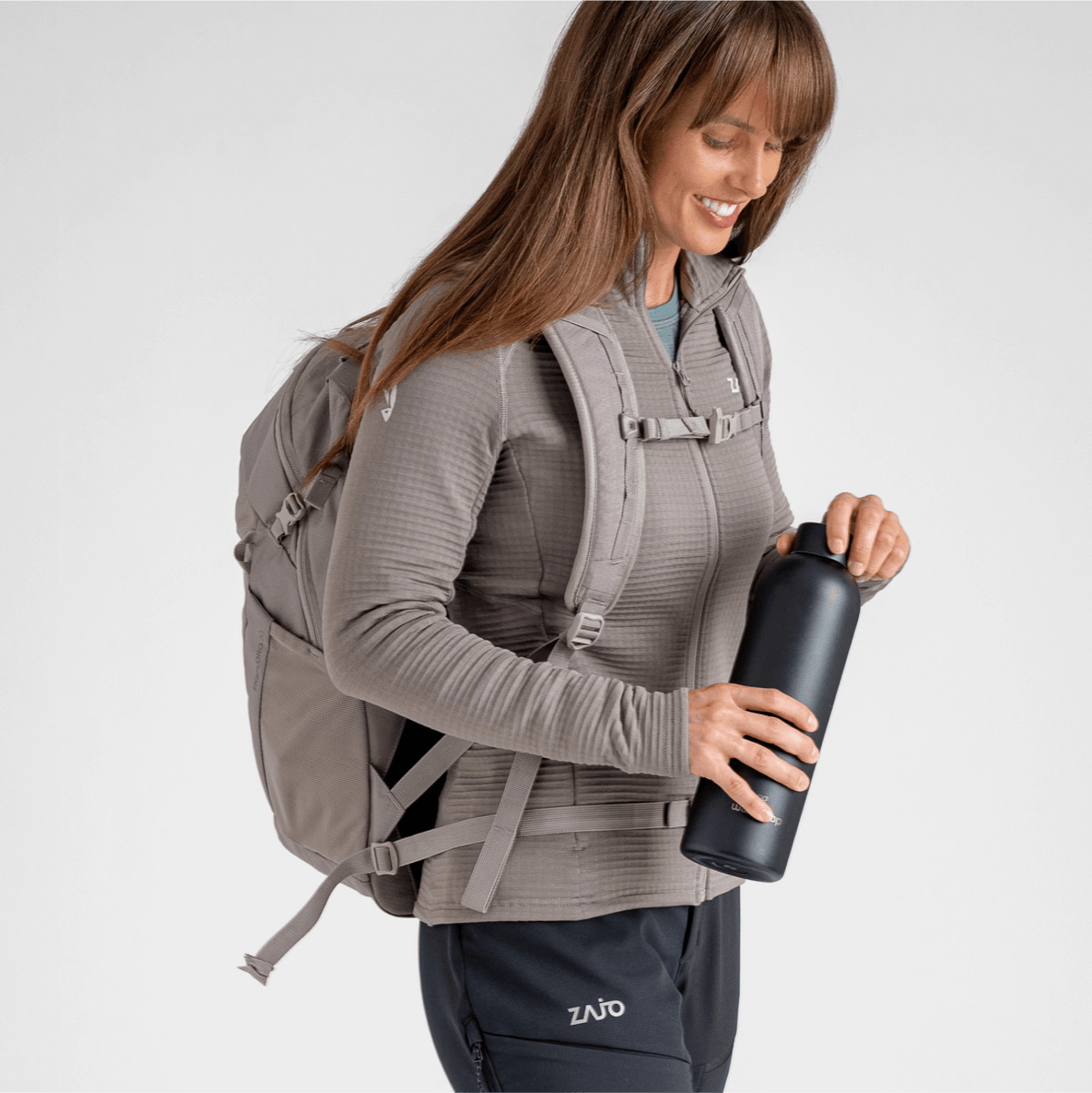 Kovri Women's Merino Grid Jacket — Earth Red