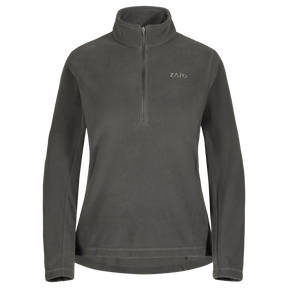 Auro Women's Fleece Zip Top in Black Olive