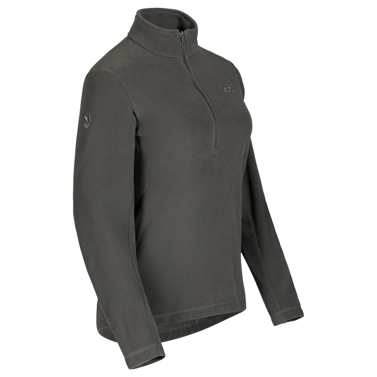 Auro Women's Fleece Zip Top in Black Olive