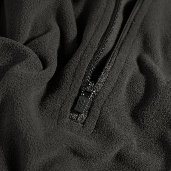 Auro Women's Fleece Zip Top in Black Olive