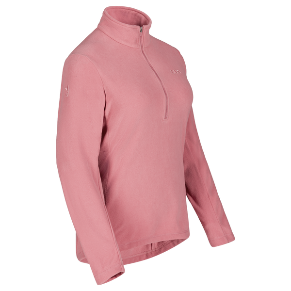 Auro Women's Fleece Zip Top in Tea Rose
