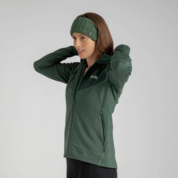 Amiko Women's Fleece Hooded Jacket — Harbor Blue