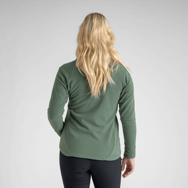 Auro Women's Fleece Zip Top in Black Olive