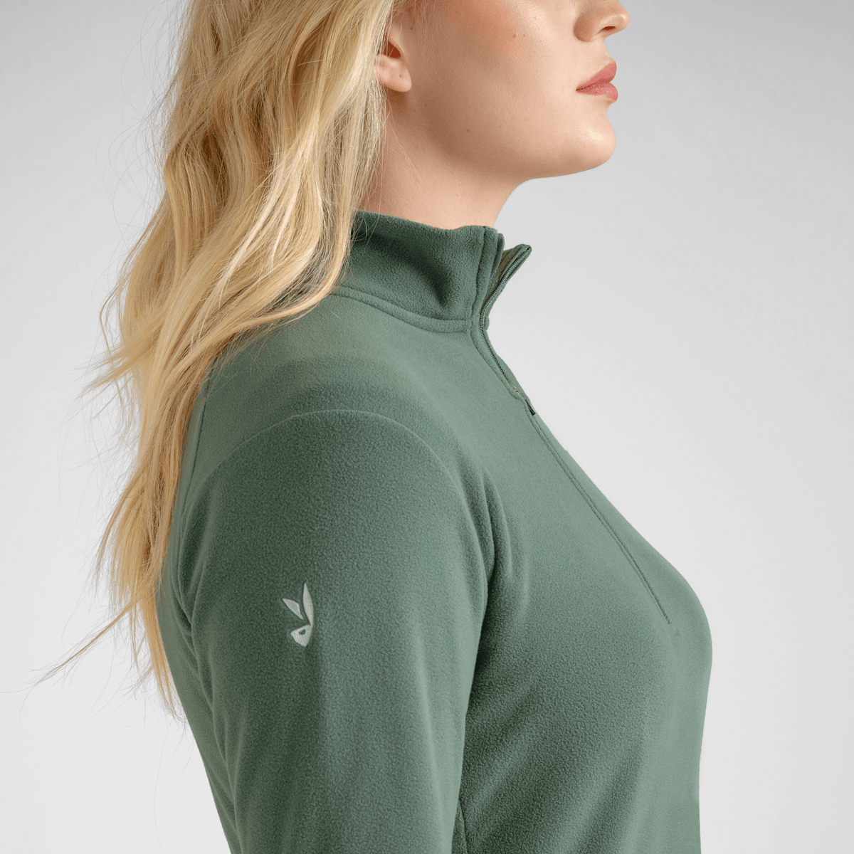 Auro Women's Fleece Zip Top in Tea Rose