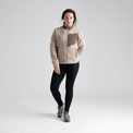 Palpo Women's Pile Fleece Jacket in Cocoa Brown