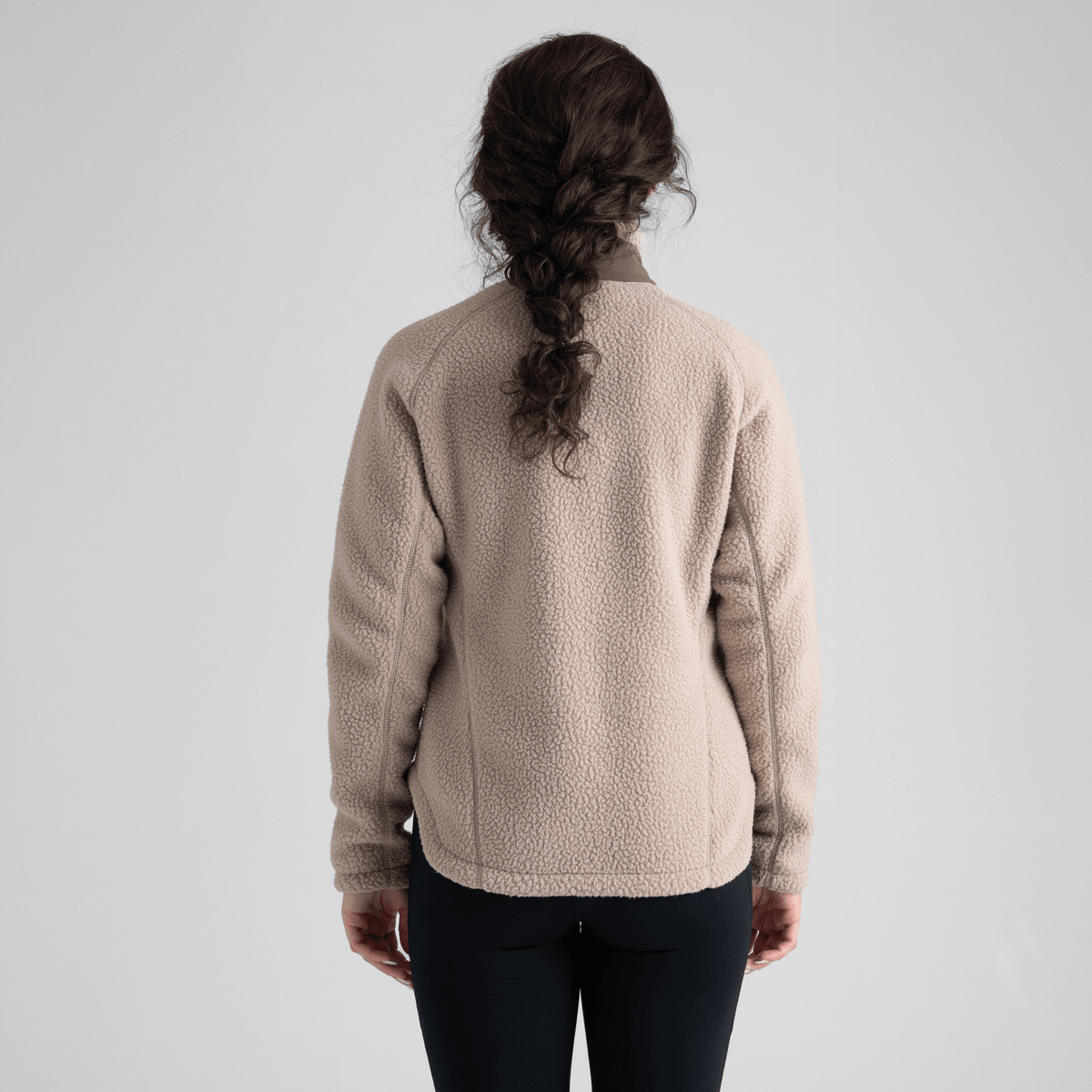 Palpo Women's Pile Fleece Jacket in Cocoa Brown