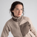 Palpo Women's Pile Fleece Jacket in Cocoa Brown