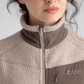 Palpo Women's Pile Fleece Jacket in Cocoa Brown