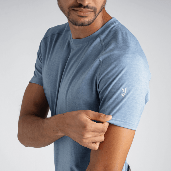 Senti Men's Merino T-shirt — Amber Gold