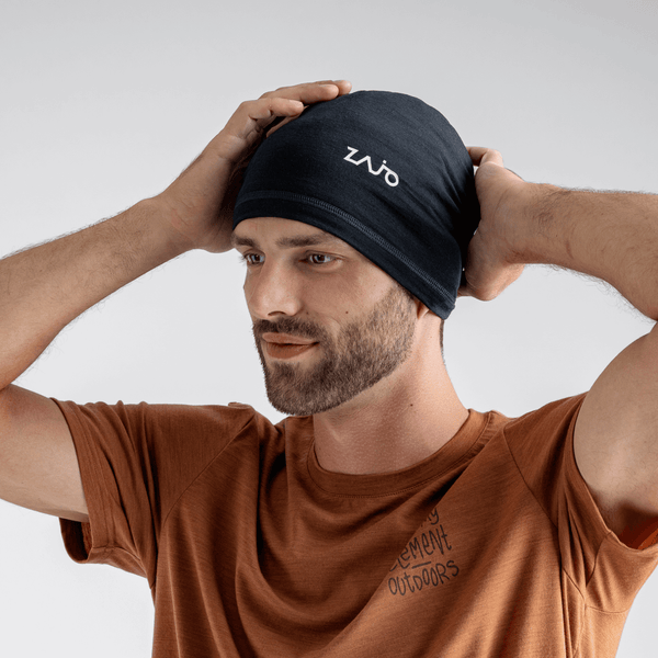 Senti Merino Multifunctional Scarf — Grey Navy